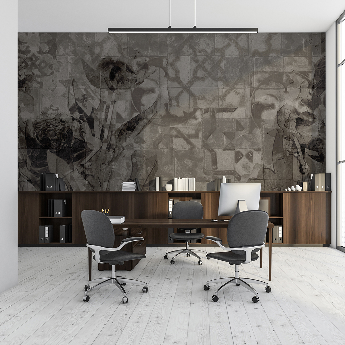 Tapet ceramica floral, dark, dream prints 